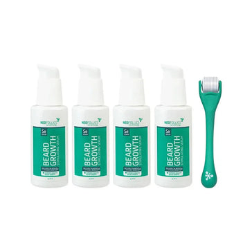 4x Neofollics serum för skäggtillväxt + gratis skäggrulle 4x Neofollics beard growth serum + free beard roller - Hair Growth Specialist