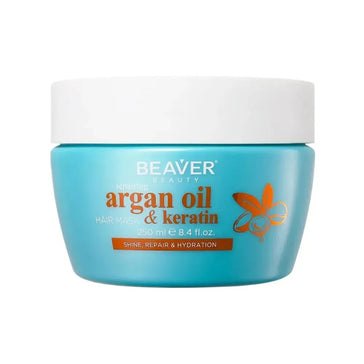 Beaver Argan Oil & Keratin repair hårmaske (250 ml) Beaver Argan Oil & Keratin repair hair mask (250 ml) - Hairgivers