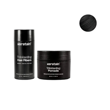 Keratain pomade + Keratain hair fibers – Black (25 gr) Keratain pomade + Keratain hair fibers – Black (25 gr) - Hair Growth Specialist