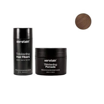 Keratain pomade + Keratain hair fibers – Light brown (25 gr) Keratain pomade + Keratain hair fibers – Light brown (25 gr) - Hair Growth Specialist