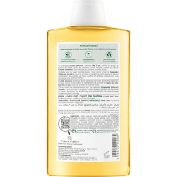 Klorane shampoo for blonde highlights Chamomile (400 ml) Klorane shampoo for blonde highlights Chamomile (400 ml) - Hair Growth Specialist