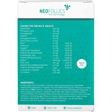 Neofollics tabletter för skäggväxt Neofollics beard growth tablets - Hair Growth Specialist
