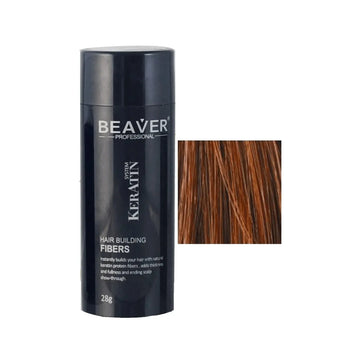 Bæver keratin håropbyggende fibre - Auburn (28 gr) Beaver keratin hair building fibers - Auburn (28 gr) - Hairgivers