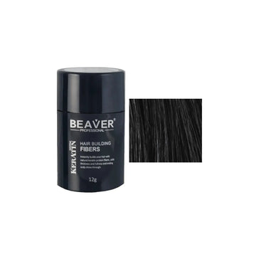 Bæver keratin håropbyggende fibre - Sort (12 gr) Beaver keratin hair building fibers - Black (12 gr) - Hairgivers
