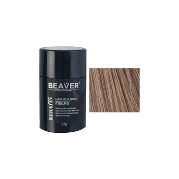 Bæver keratin håropbyggende fibre - Lysebrun (12 gr) Beaver keratin hair building fibers - Light brown (12 gr) - Hairgivers