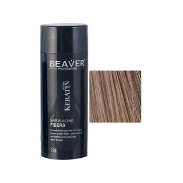 Bæver keratin håropbyggende fibre - Lysebrun (28 gr) Beaver keratin hair building fibers - Light brown (28 gr) - Hairgivers