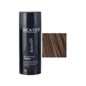 Bæver keratin håropbyggende fibre - Medium brun (28 gr) Beaver keratin hair building fibers - Medium brown (28 gr) - Hairgivers