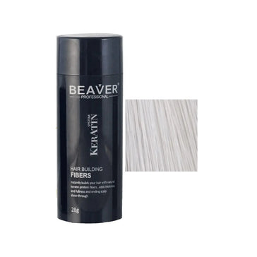 Bæver keratin håropbyggende fibre - Hvid (28 gr) Beaver keratin hair building fibers - White (28 gr) - Hairgivers