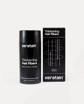 3x Keratain hair fibers + free Keratain pomade – Gray (25 gr) - Hair Growth Specialist