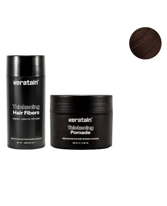 Keratain pomade + Keratain hair fibers – Dark brown (25 gr) - Hair Growth Specialist