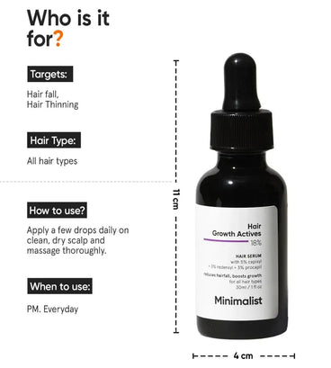 Minimalist Hair Density Serum 18% hair growth serum (3-pack) - Hair Growth Specialist