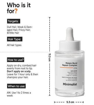 Minimalist Maleic Bond Repair Complex 05% ceramide serum - Hair Growth Specialist