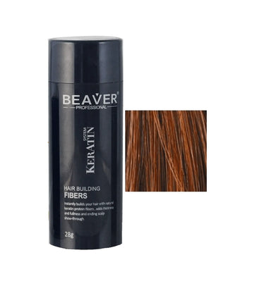 Beaver keratin hair building fibers - Auburn (28 gr) - Hair Growth Specialist