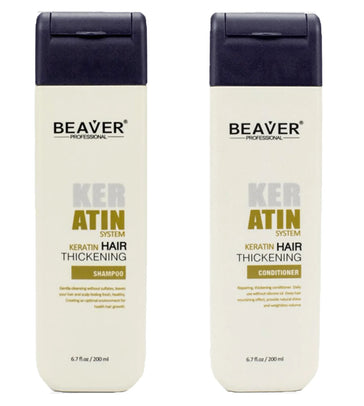 Beaver keratin shampoo + conditioner (200 ml) - Hair Growth Specialist