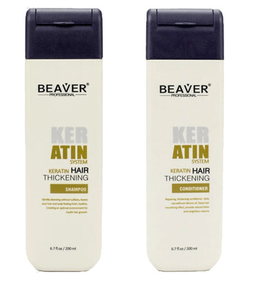 Beaver keratin shampoo + conditioner (200 ml) - Hair Growth Specialist
